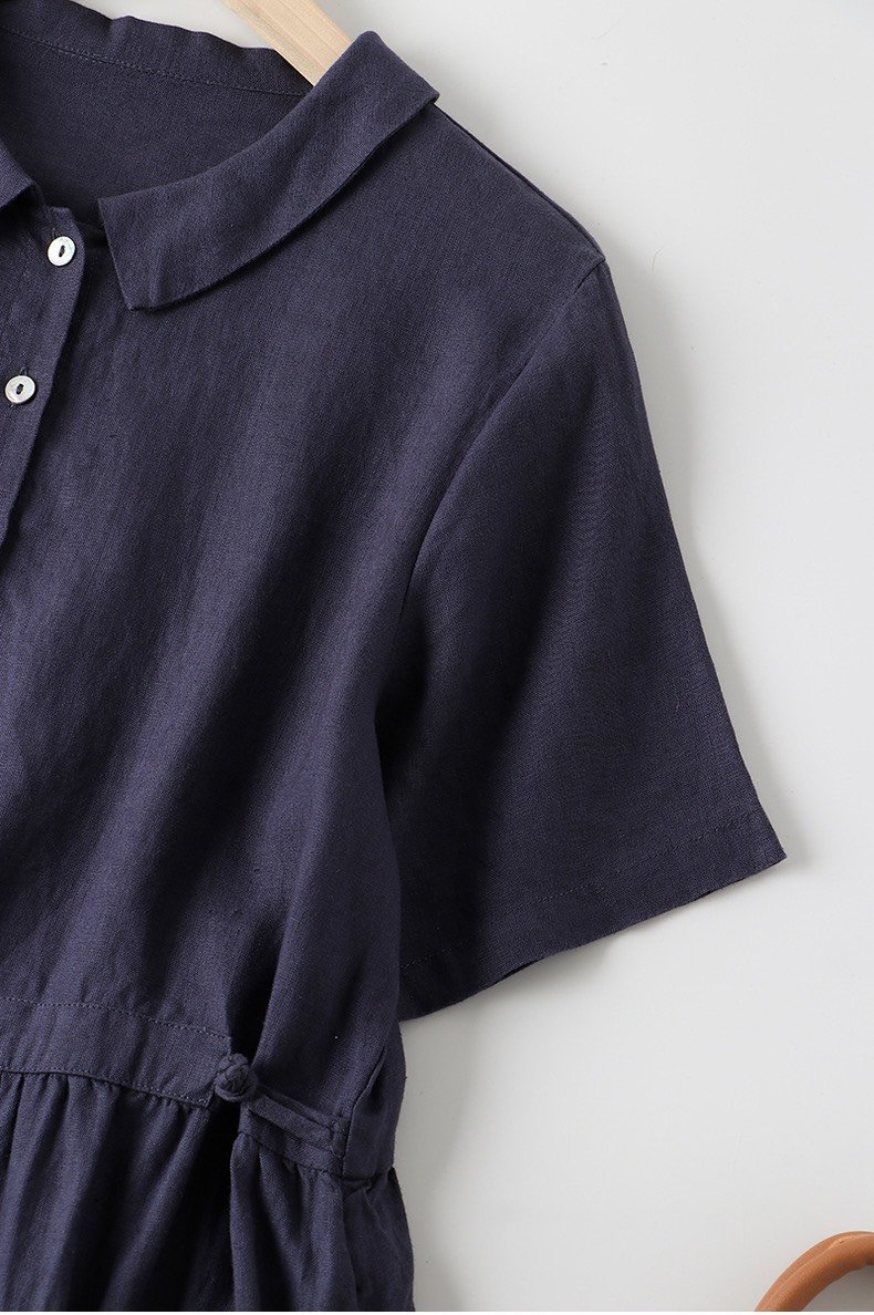 Đầm suông Linen thiết kế 2 túi sườn sang chảnh form rộng nhiều màu da215