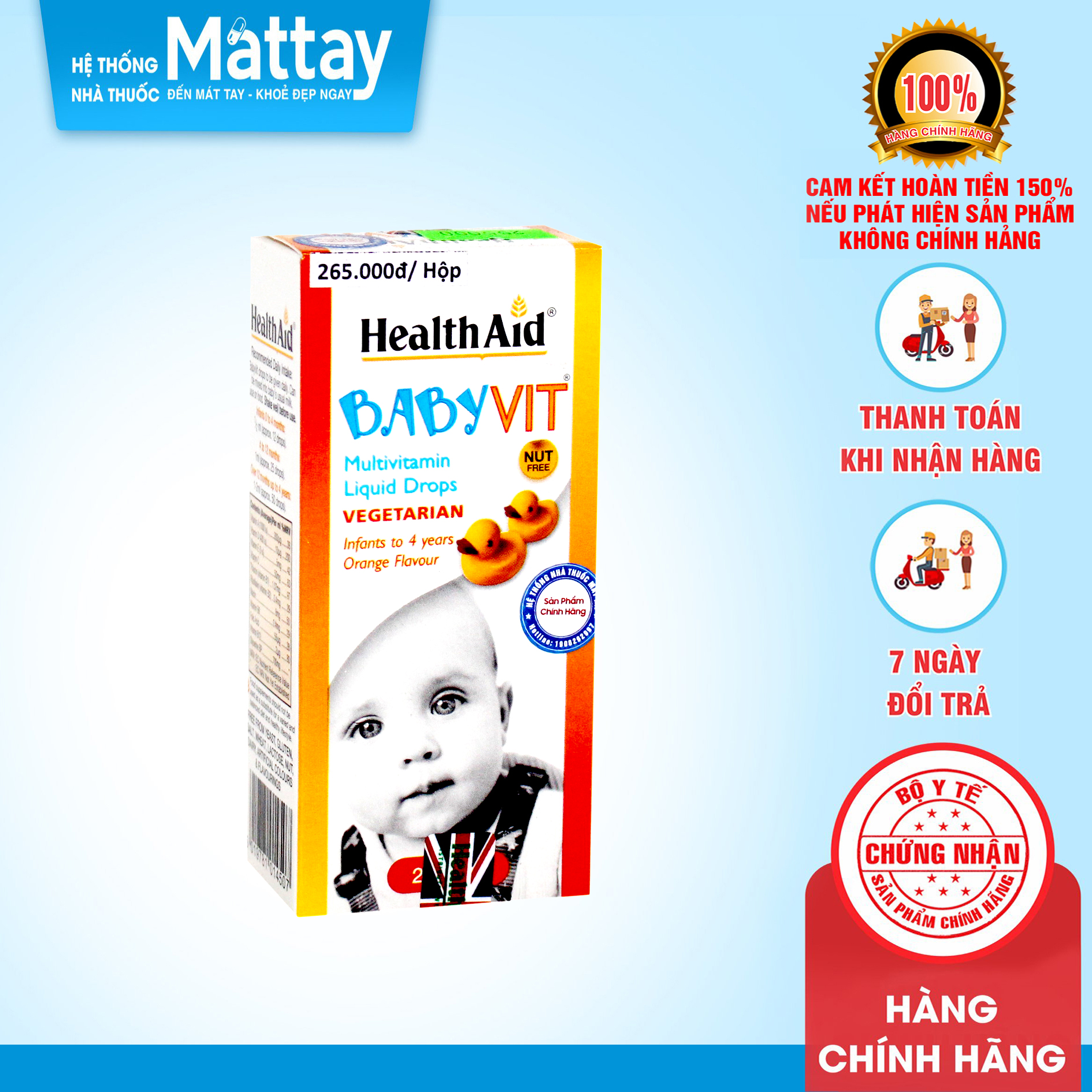 Babyvit Liquid - HealthAid - Chai 25ml - Hỗ Trợ Tăng Sức Đề Kháng Cho Trẻ