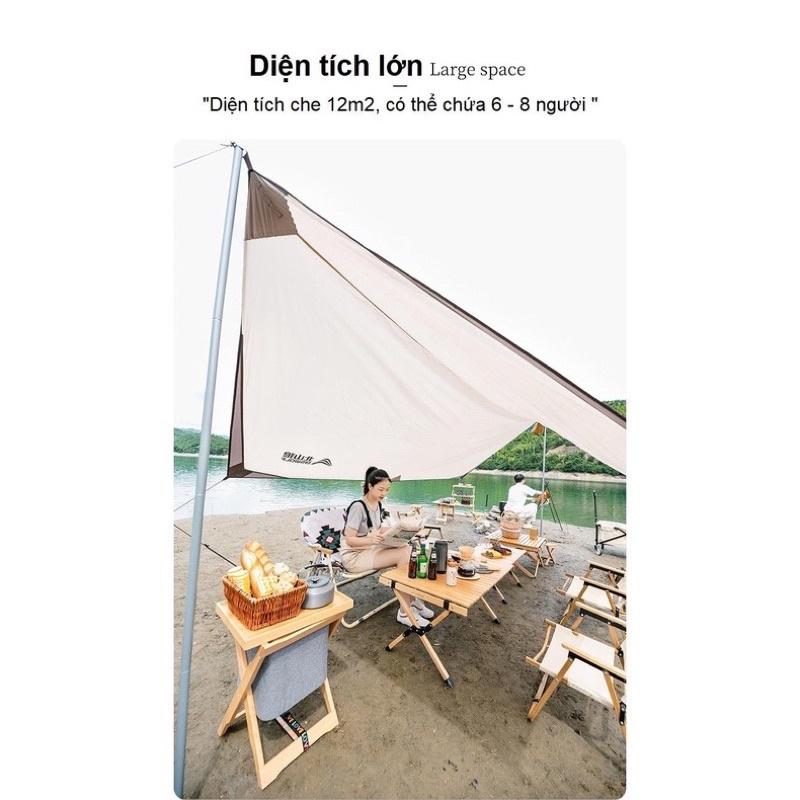 Bạt tăng, tấm tăng lục giác 12m2 BSWOLF- Cắm trại, dã ngoại, phượt cho gia đình, teambuilding 6-8 người.