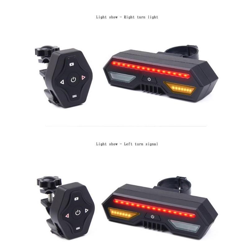 Đèn sau xi nhan xe đạp LP-1801 có điều khiển không dây, dung lượng pin 2200mAh, chống nước khi đi mưa - Home and Garden