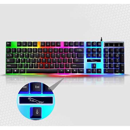 Phím chuột led 7 màu chuyên game G21B đường nét phím thiết kế góc cạnh tạo nên sự khác biệt với phím khác,Bộ Phím và chuột dành cho game thủ,chuyên game