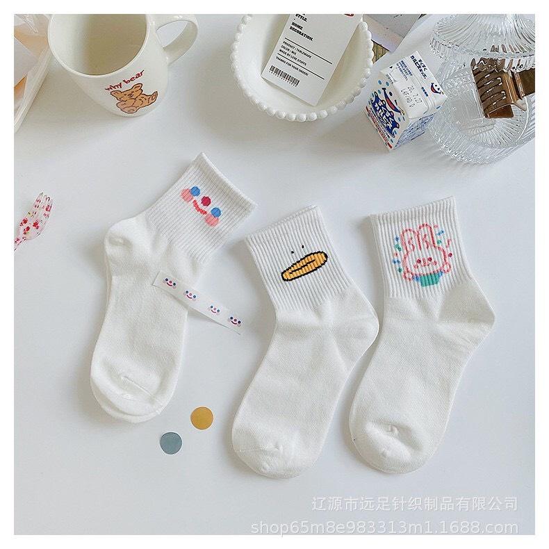 Combo 4 đôi tất Cotton họa tiết CỔ NGẮN - Tất Ngắn Nam Nữ, vớ chống hôi chân kháng khuẩn- cam kết siêu đẹp siêu rẻ