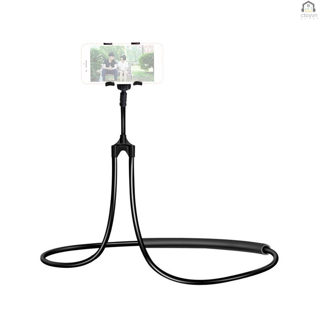 Giá đỡ điện thoại đeo cổ đa năng linh hoạt màu đen cho iPhone