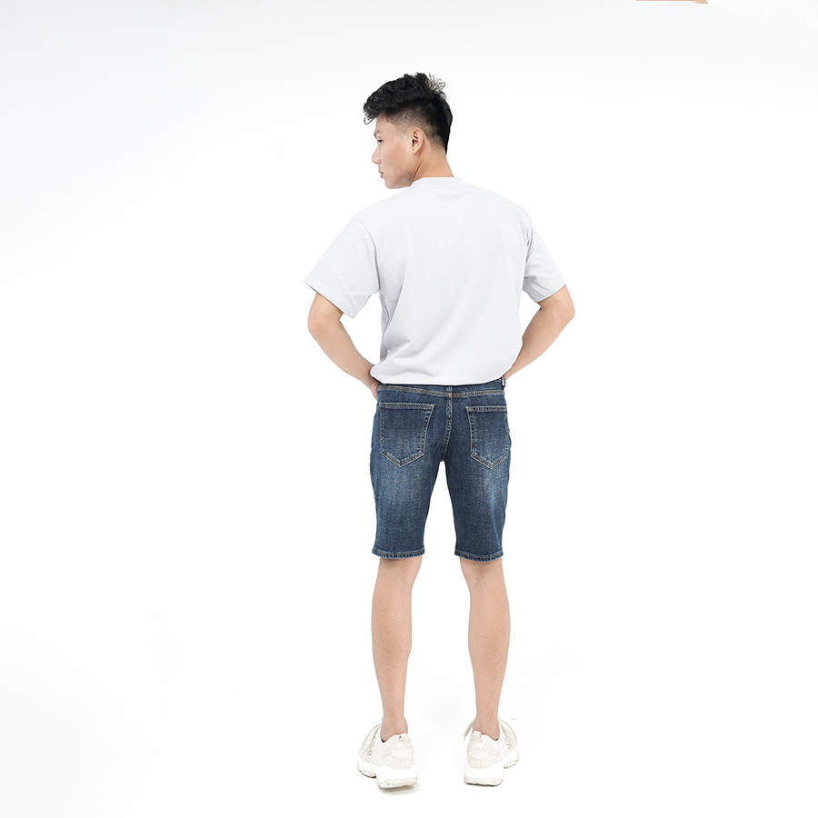 Quần Short Jeans Nam Rách Cao Cấp HUNTER X-RAYS Form Slimfit Thun Màu Xanh S60