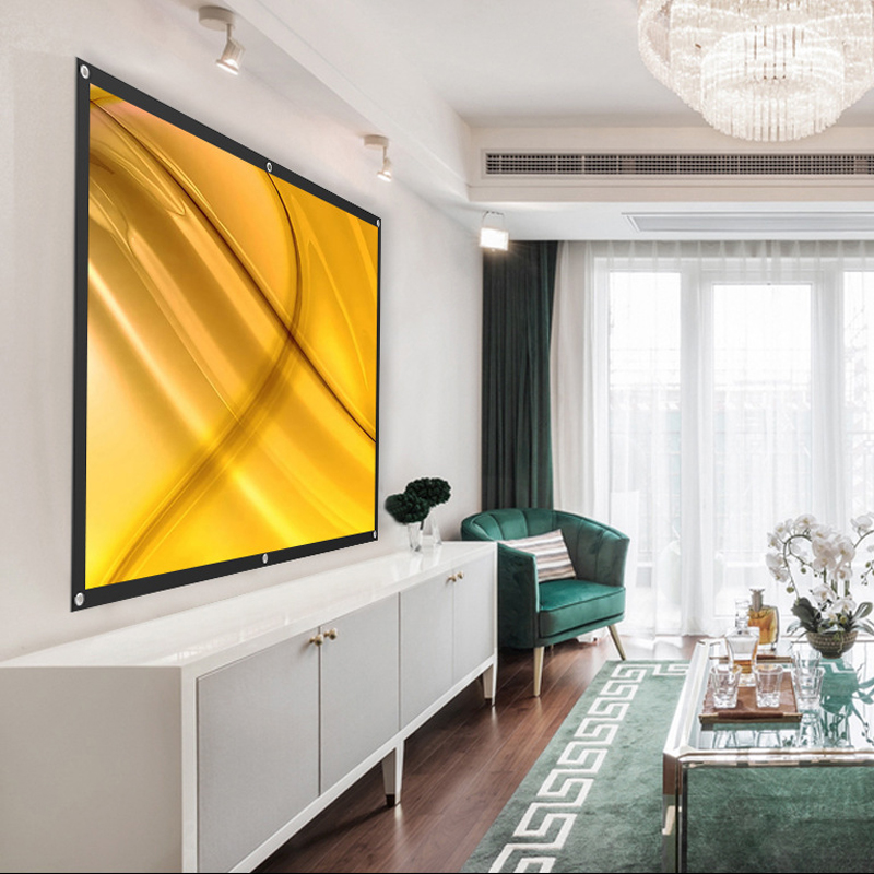 Màn chiếu máy chiếu JUYUPU T1 treo tường 100inch màu trắng chống ánh sáng tương phản cao đa năng không nhăn không hạn chế góc nhìn không cần cài đặt dễ sử dụng hàng chính hãng