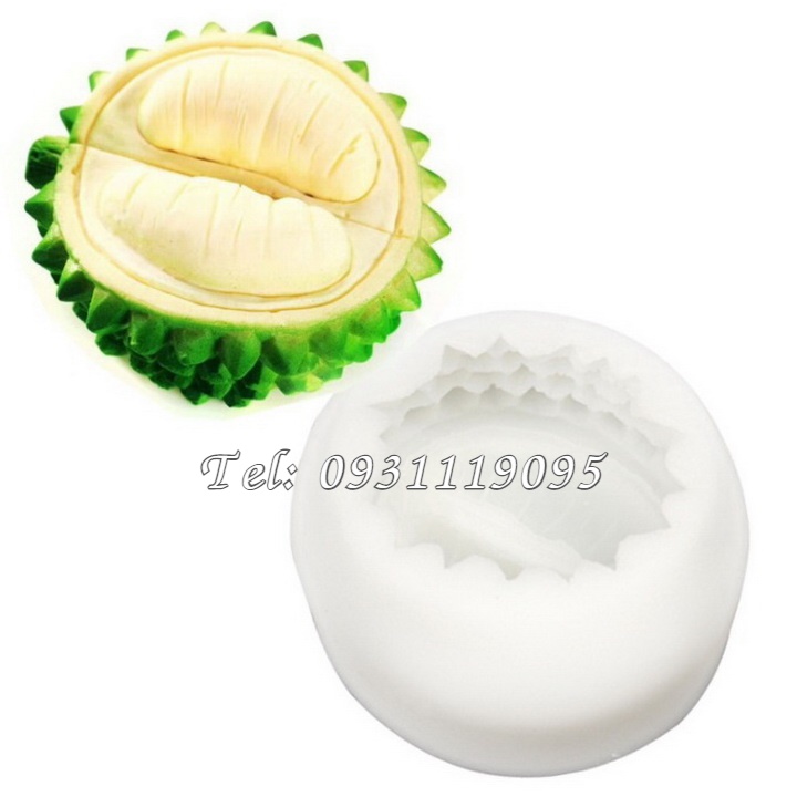 Khuôn silicon làm bánh, rau câu, socola trái sầu riêng - Mã số 1617