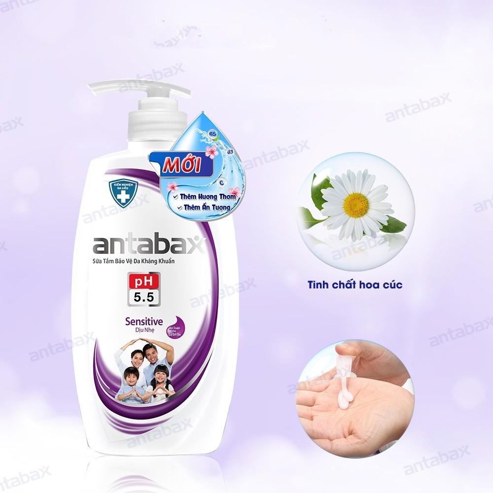 Sữa Tắm Bảo Vệ Da Kháng Khuẩn Antabax Sensitive Dịu Nhẹ 900ml