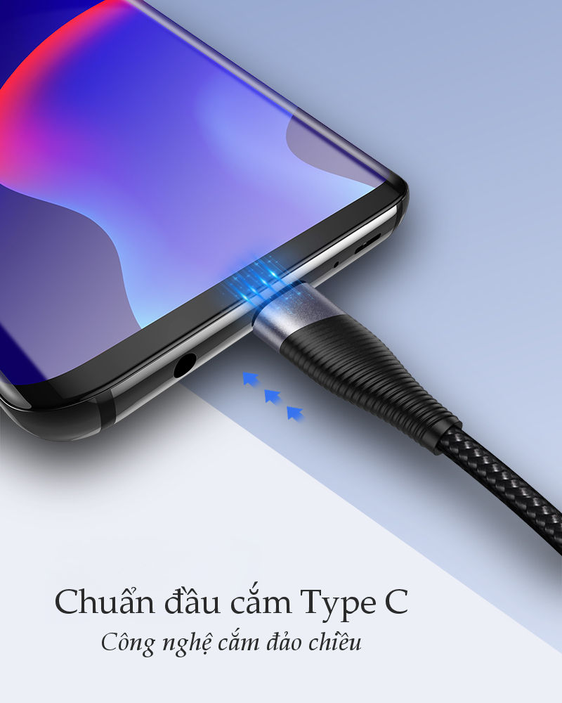 Dây cáp sạc và truyền dữ liệu, dài 0.5-2m UGREEN ED022 cổng USB type C, hỗ trợ sạc nhanh dòng 3A, vỏ bện nylon - Hàng nhập khẩu chính hãng