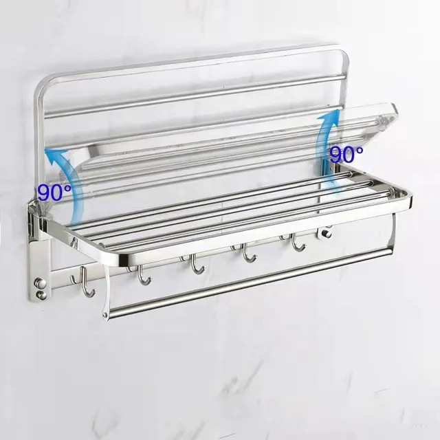 Giá treo khăn nhà tắm Inox 304 cao cấp , vắt khăn giàn nhà tắm inox 304 bền đẹp không han ghỉ có thể gấp gọn
