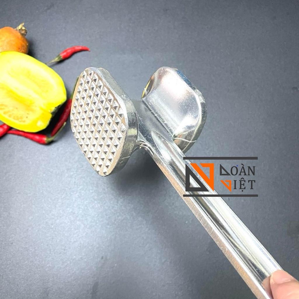 BÚA đập thịt 2 ĐẦU dài 23cm. Dụng cụ dùng đập hành, tỏi , gừng  - INOX không rỉ - ĐỒ DÙNG CHUYÊN DỤNG NHÀ BẾP