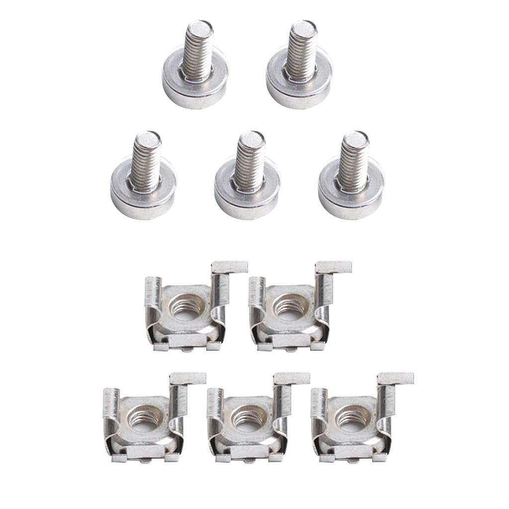 Set of 5 Nuts And Cage Screws on The M6 ​​* 20 Frame with Washers