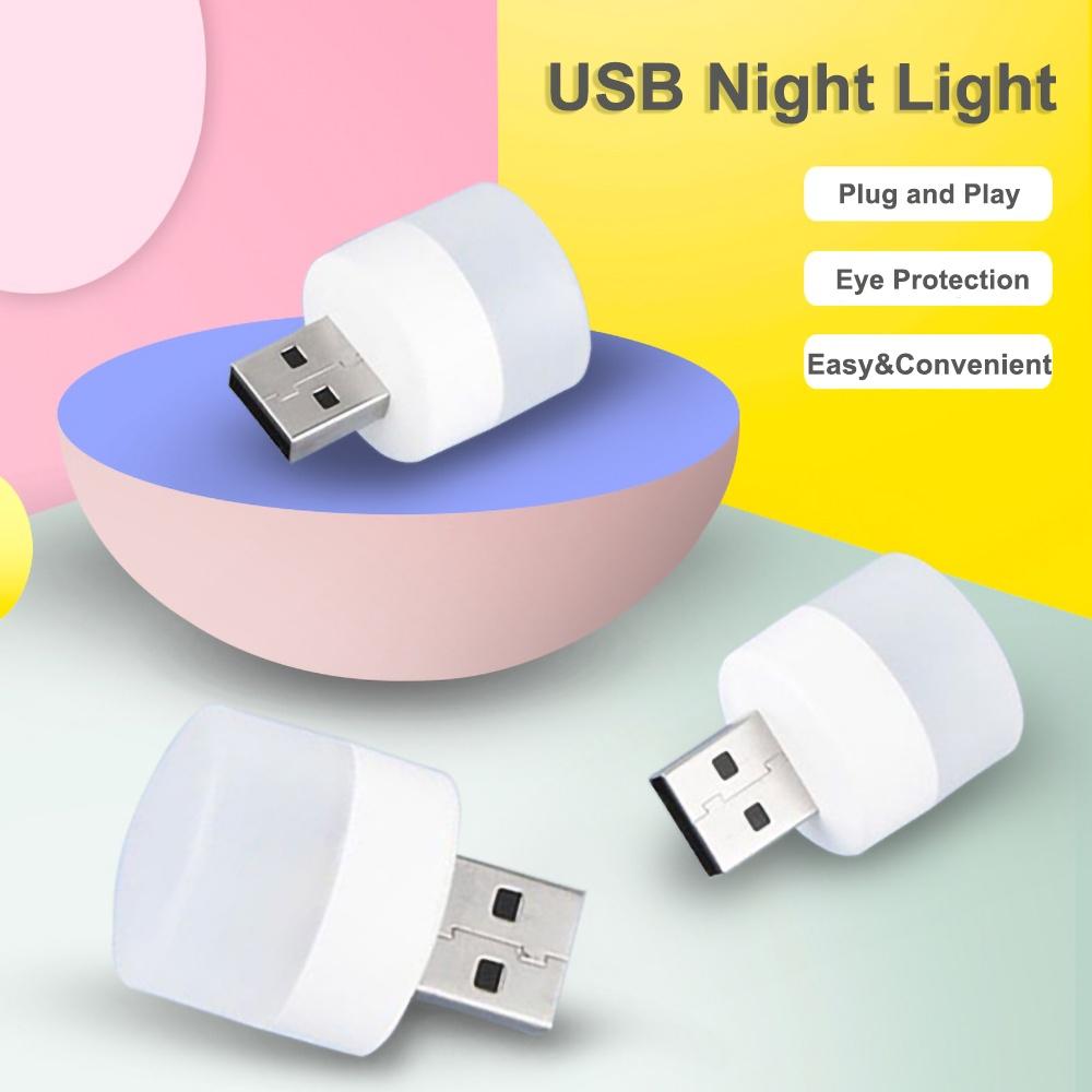 Đèn LED Đọc Sách Bảo Vệ Mắt Sạc Cổng Usb Hình Tròn Nhỏ Gọn