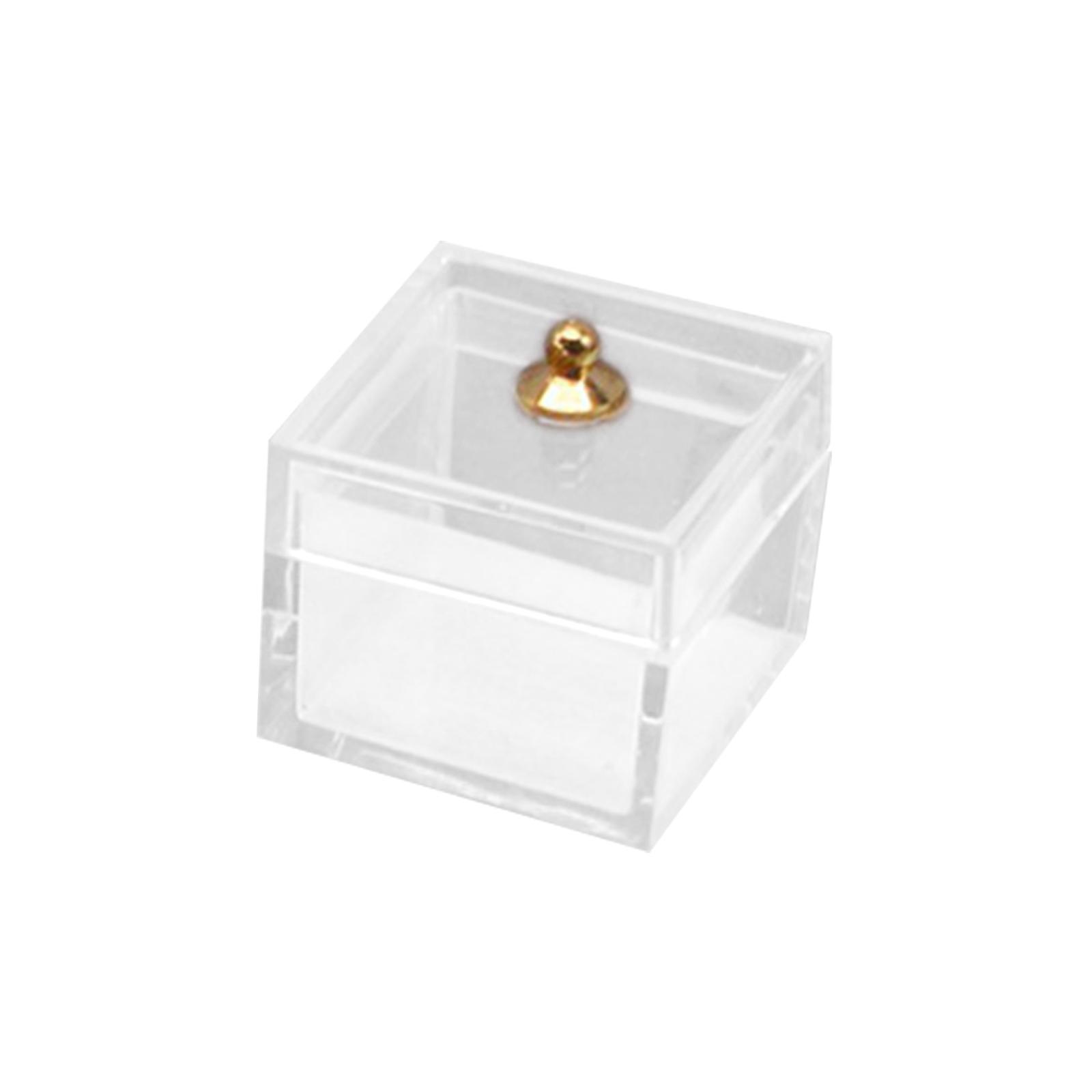 1/12 Doll House Miniature Statue Decoration Jewelry Box Dollhouse DIY Craft Decoration Accessories Miniature Doll Display Case for Handcraft