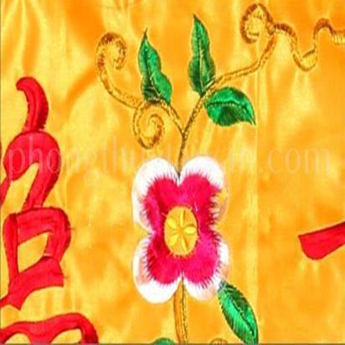 Rèm treo trang trí Phật giáo có ren