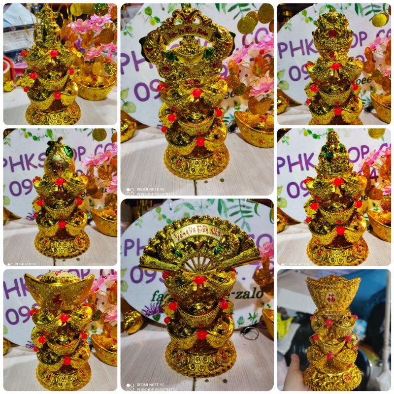 Tháp kim nguyên bảo như ý 3 tầng 20cm