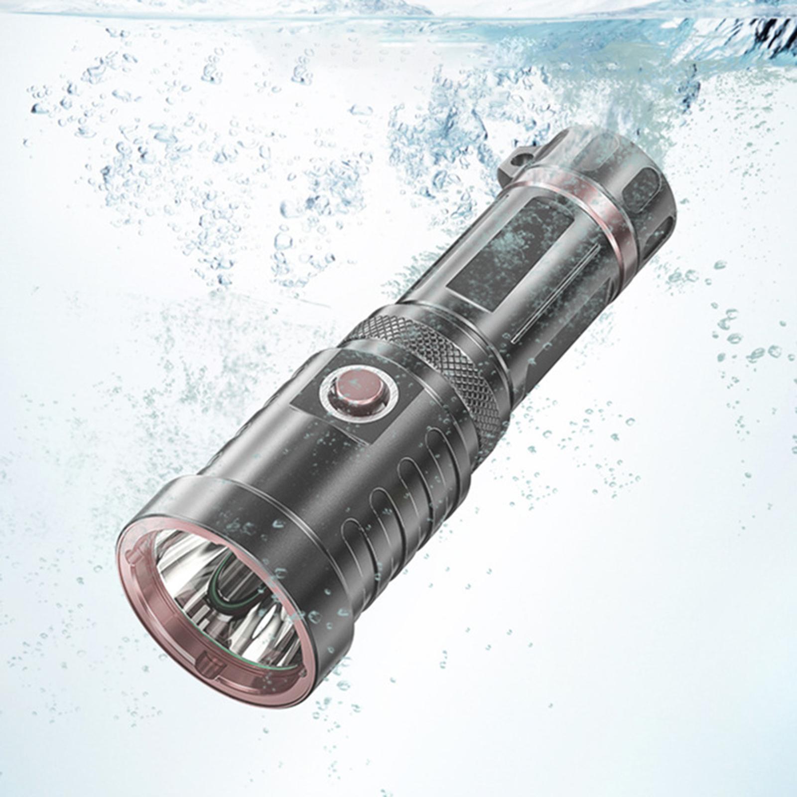 Diving Flashlight, Professional Underwater Torch for Night Outdoor Sport Dive Swimming