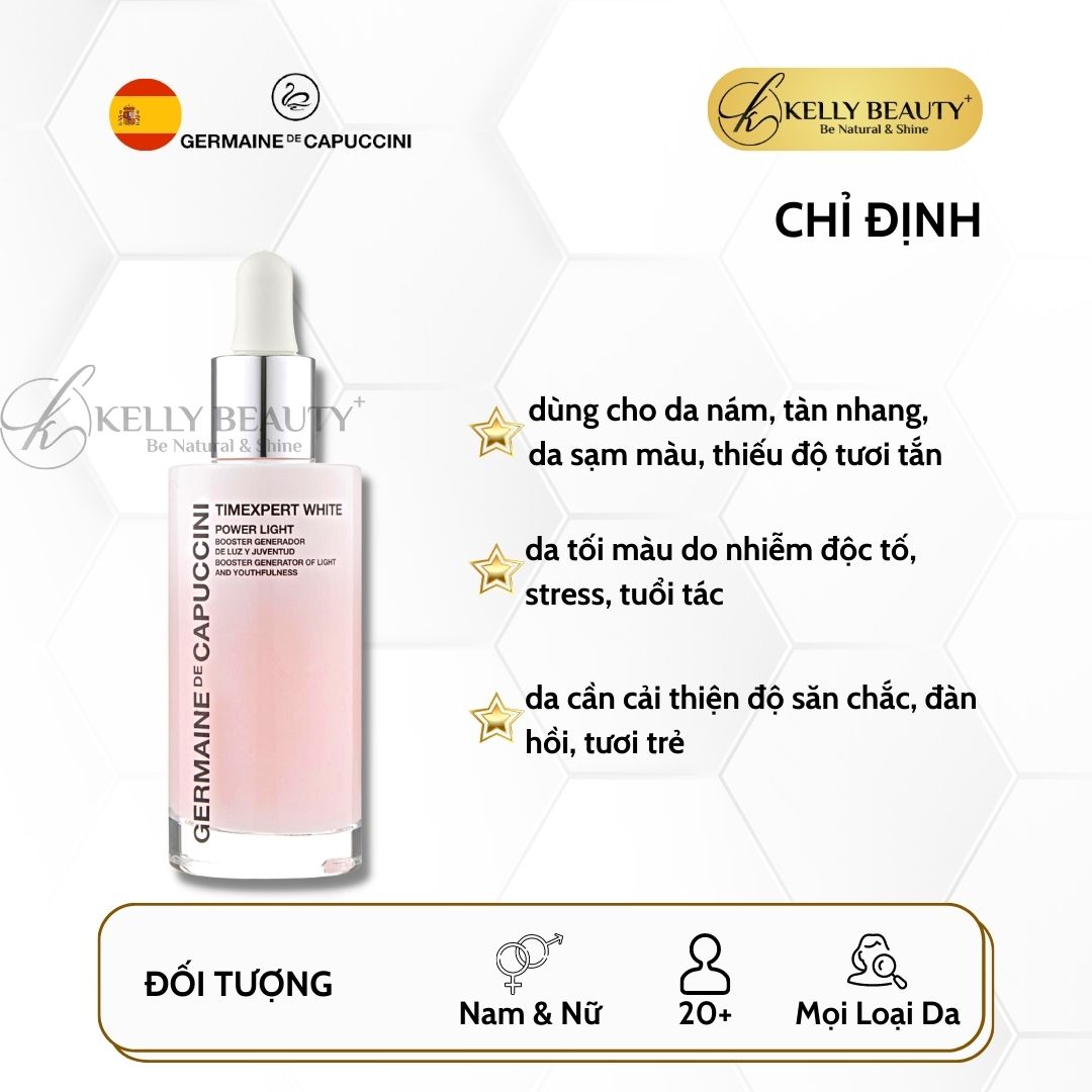 Tinh Chất Dưỡng Sáng Da Germaine TIMEXPERT WHITE Power Light - Thanh Lọc, Săn Chắc, Đàn Hồi Da | Kelly Beauty