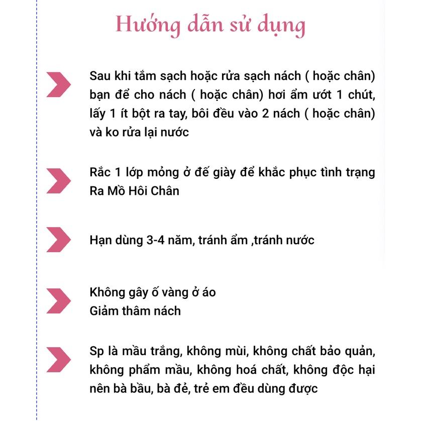 Bột khử mùi Toàn Thân - ngăn mùi hôi nách, làm sáng vùng da dưới cánh tay, khô thoáng tức thì