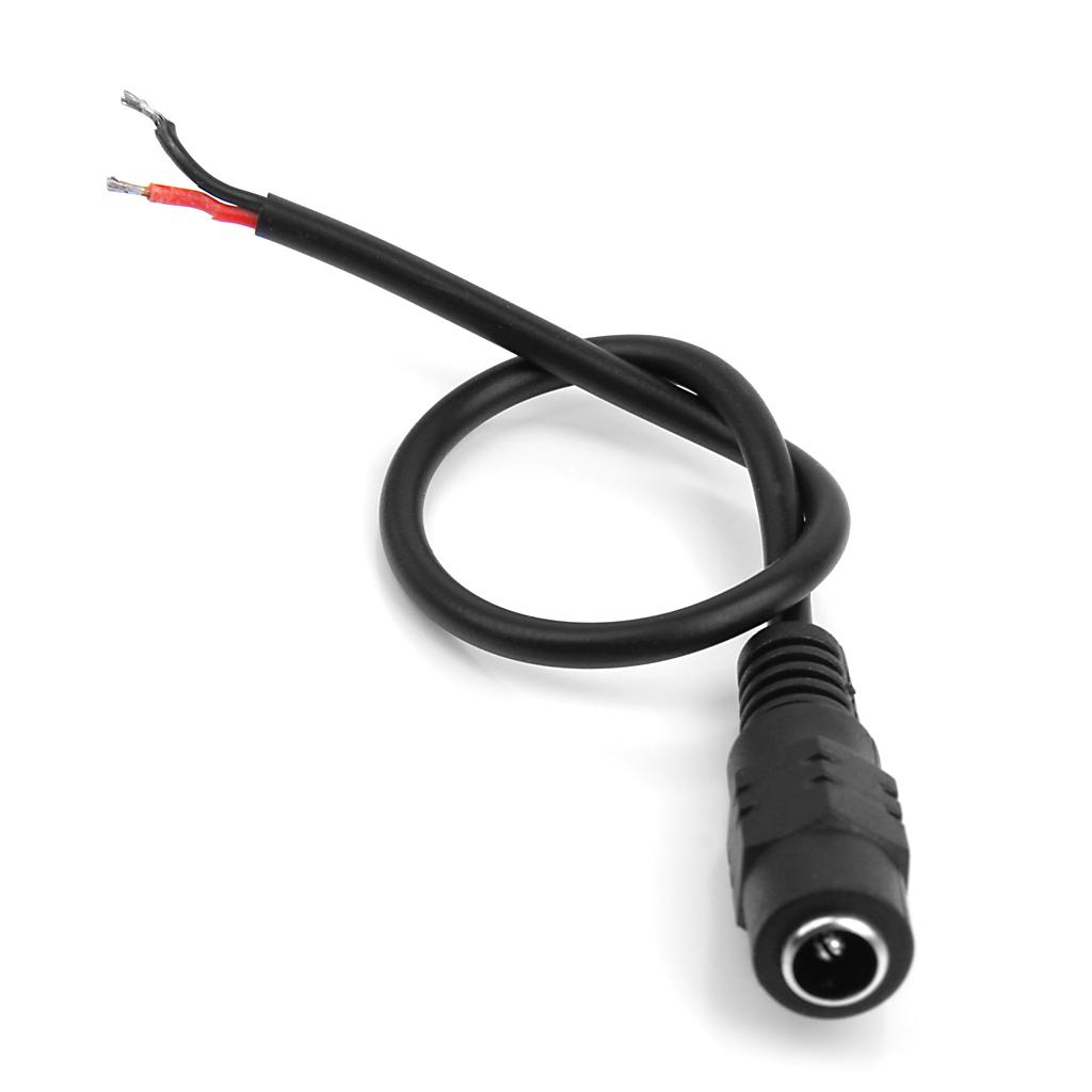 10x 20cm DC Power Pigtail Female Cable Plug Wire Connector for CCTV Camera