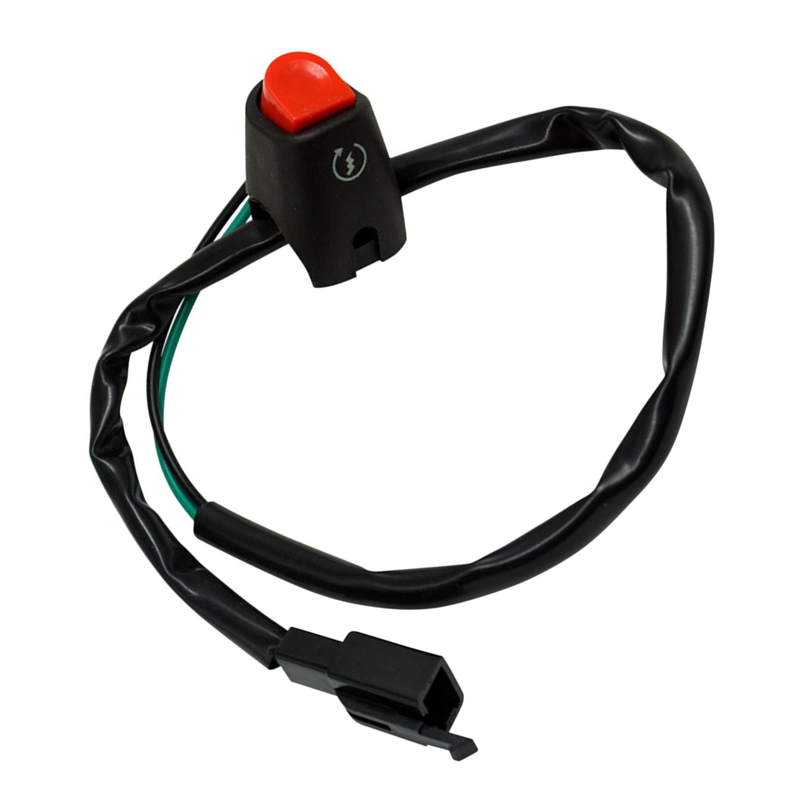 Motorcycle Ignition Switch Self Reset Universal Red Button Plug and Play Simple Installation Good Performance Accessory Professional Compact