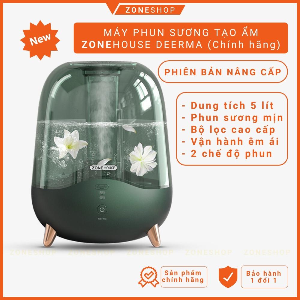 Máy xông tinh dầu tạo ẩm cao cấp ZONEHOUSE Chính hãng dung tích 5 lít, máy phun sương màng lọc ion