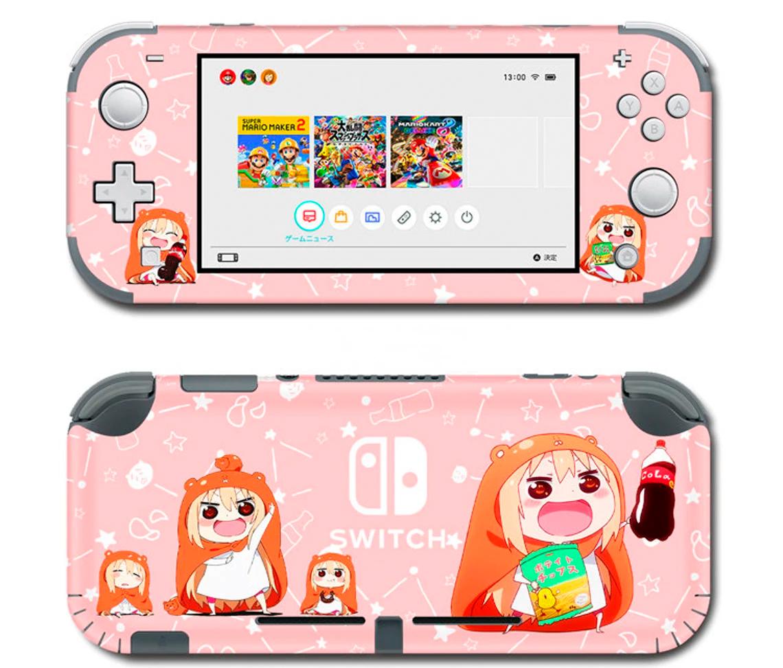 Skin decal dán Nintendo Switch Lite mẫu Umaru pink color (dễ dán, đã cắt sẵn)