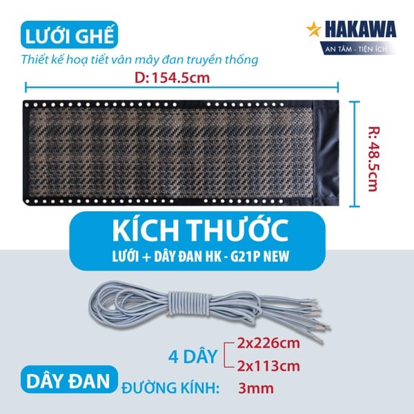 COMBO DÂY ĐAN VÀ LƯỚI GHẾ XẾP THƯ GIÃN G21P NEW