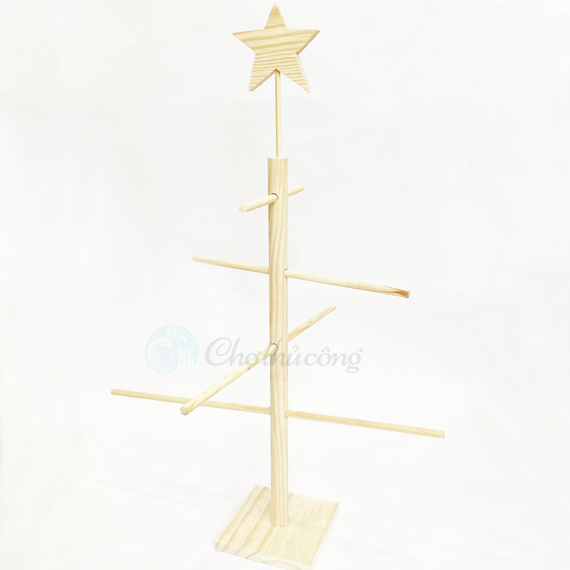 Cây thông noel gỗ thông tự nhiên cao 60cm, 90cm, 150cm lắp ráp gọn nhẹ, decor handmade - Cây thông noel mini trang trí giáng sinh