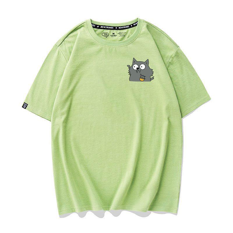 Áo Thun Unisex In Hình Icon Thời Trang Nam Nữ Couple Nhiều Màu Họa Tiết Cáo - Cotton - AT010