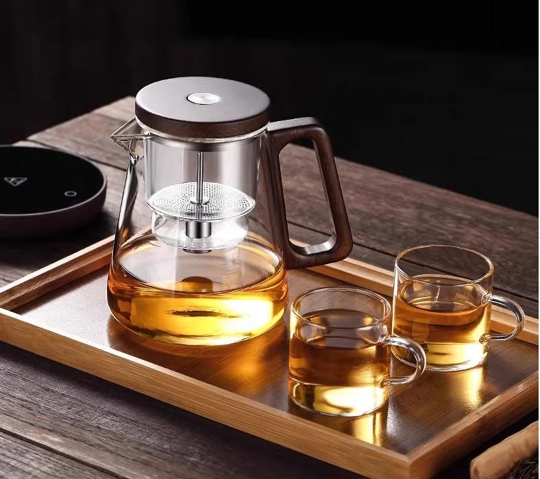 Ấm Trà Thủy Tinh, Bình Pha Trà Cao Cấp Chịu Được Nhiệt Độ Cao, Dung Tích 800ml