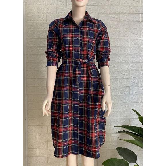 ĐẦM CARO SƠ MI TAY DÀI