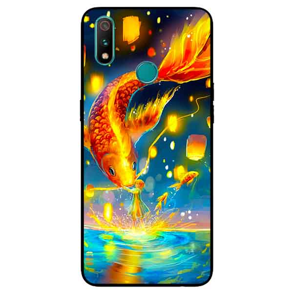 Ốp Lưng in cho Realme 3 Mẫu Cá Chép Vàng - Hàng Chính Hãng