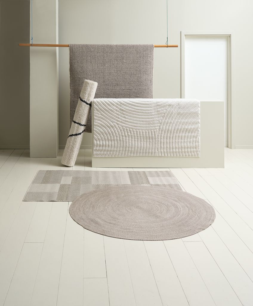 Thảm phòng khách | JYSK Sandfiol | polypropylene | màu kem | R130xD193cm