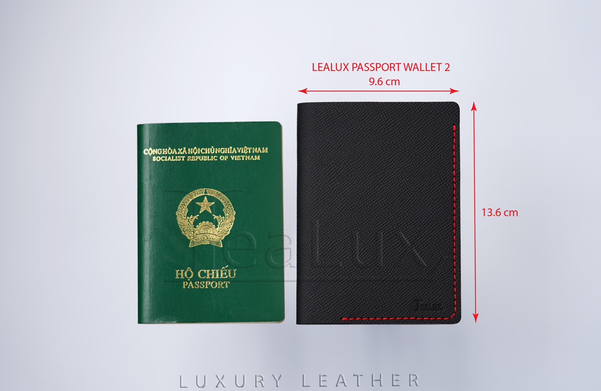 Ví Đựng Hộ Chiếu Da Epsom Handmade Lealux Passport Wallet