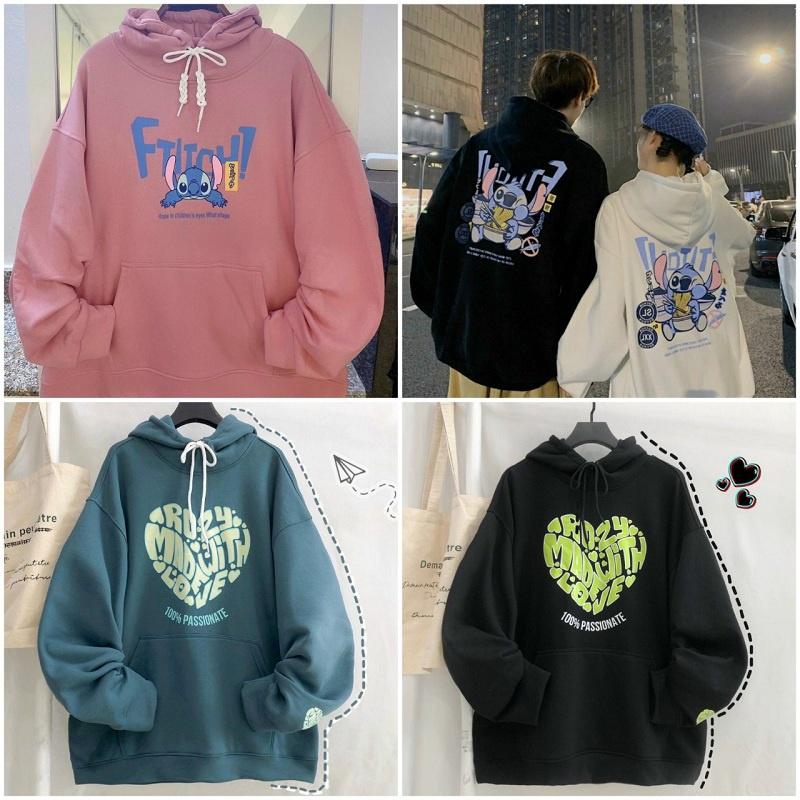 Áo Hoodie Cặp Đôi Tim Love Nam Nữ HOT RẺ ĐẸP Áo Khoác Nỉ Chống Nắng Kiểu Hoodie Chui Đầu Tay Dài Unisex Couple Xinh