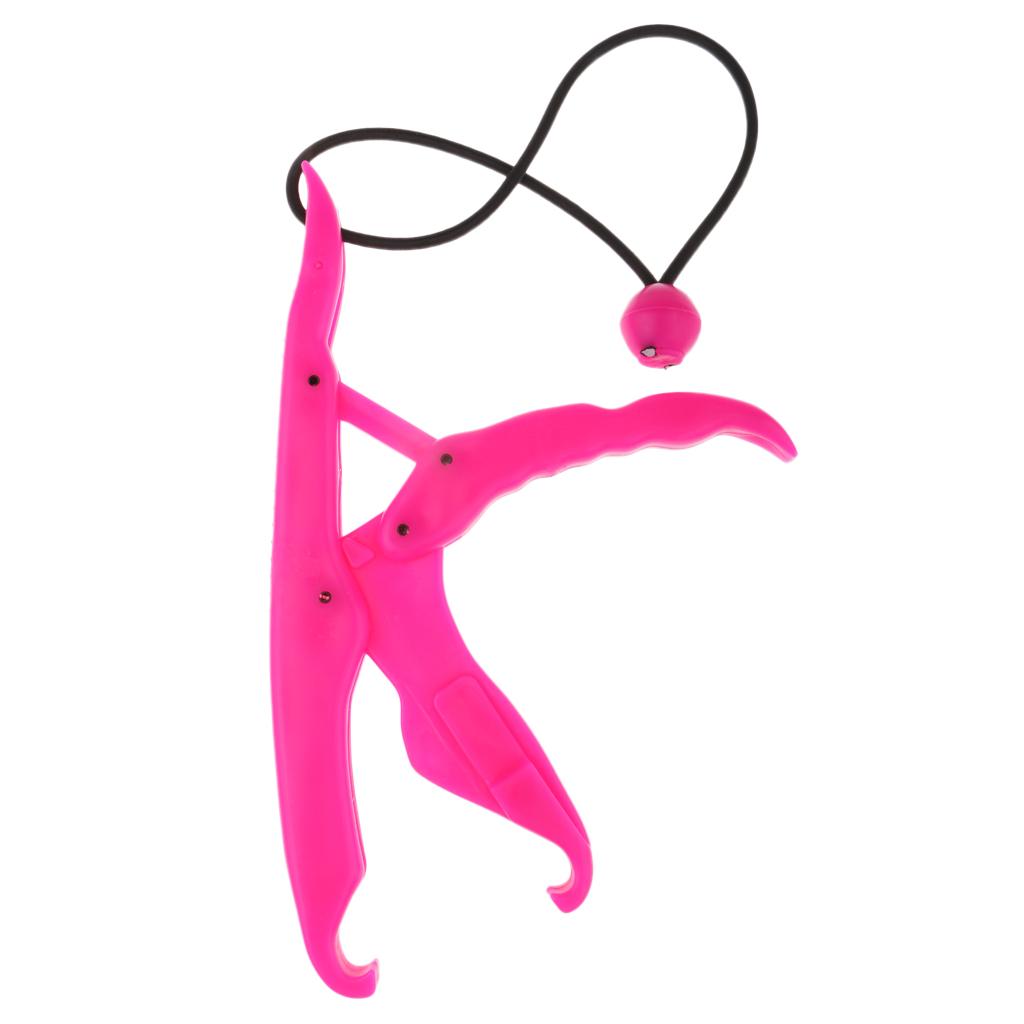 Floating Fish Grip Fishing Lip Grip Gripper Grabber Plier with Lanyard Pink