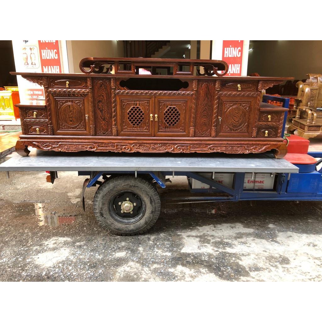 Kệ vòi voi gỗ mun đuôi công