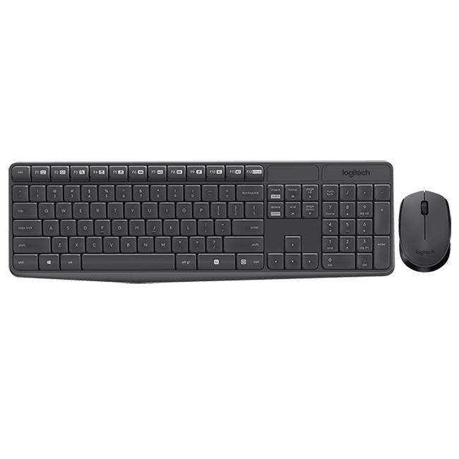 Bộ bàn phím chuột vi tính không dây Logitech MK240, mầu đen - Hàng chính hãng