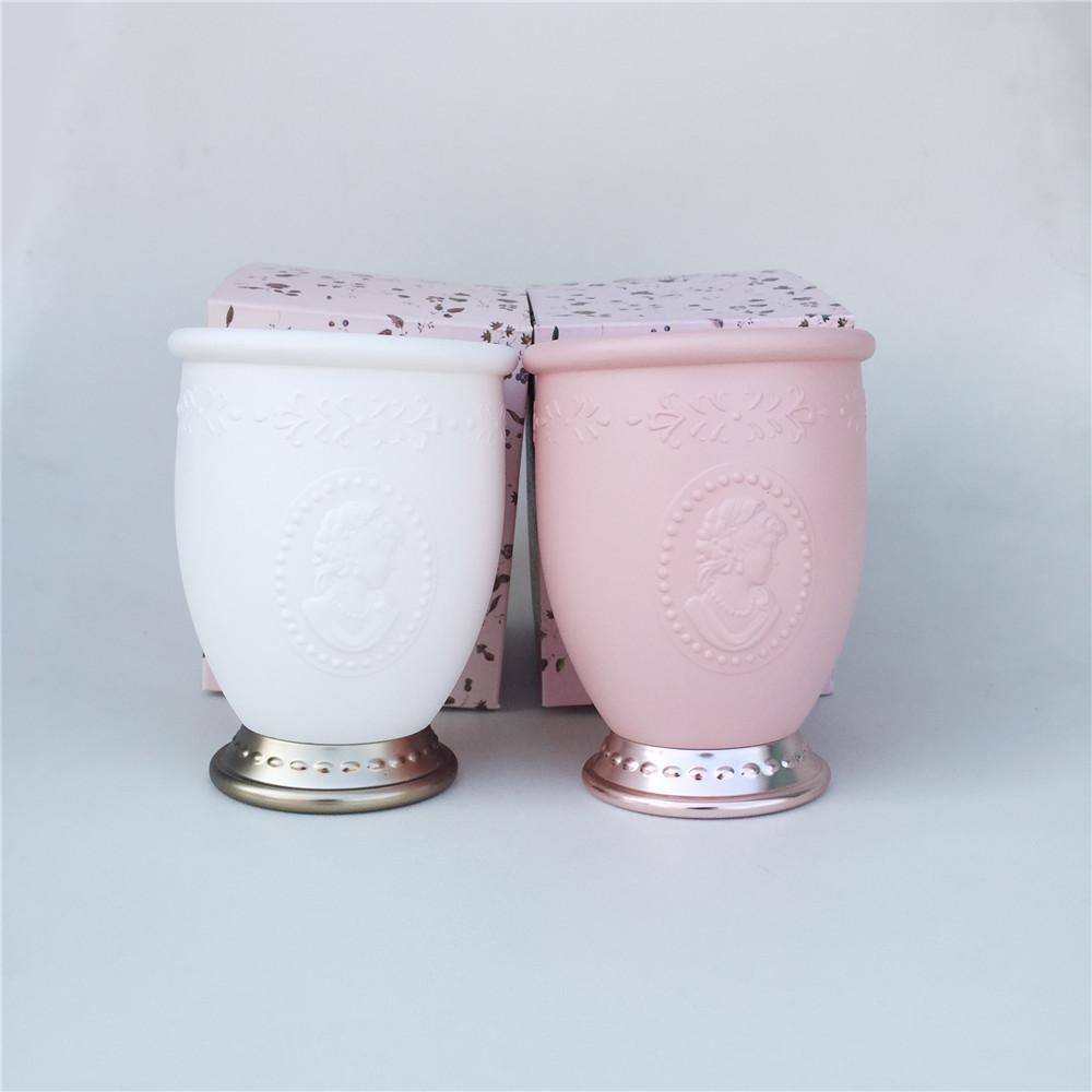 Laduree Hoàng Hậu Giá Treo Bàn Chải-Trắng/Màu Hồng Sang Trọng Trang Điểm Khay Chứa