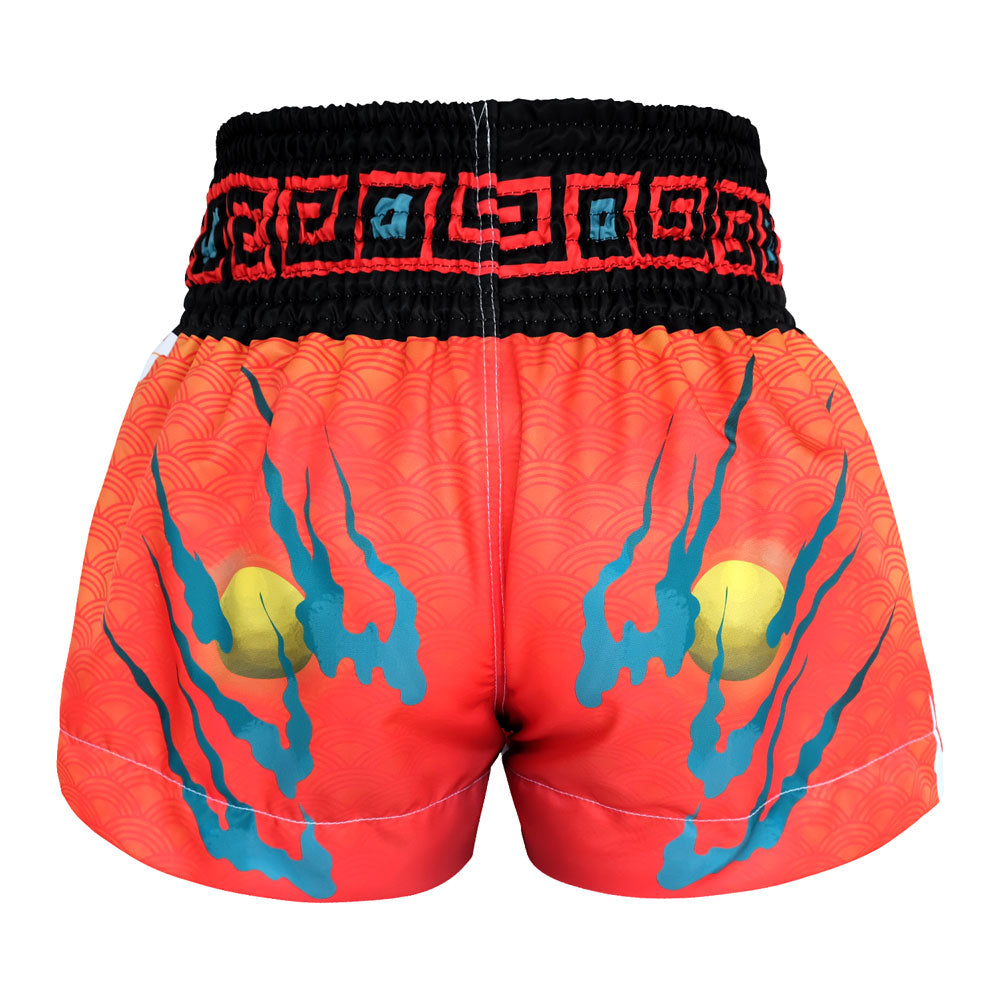 Quần TUFF Muay Thai White With Blue Dragon