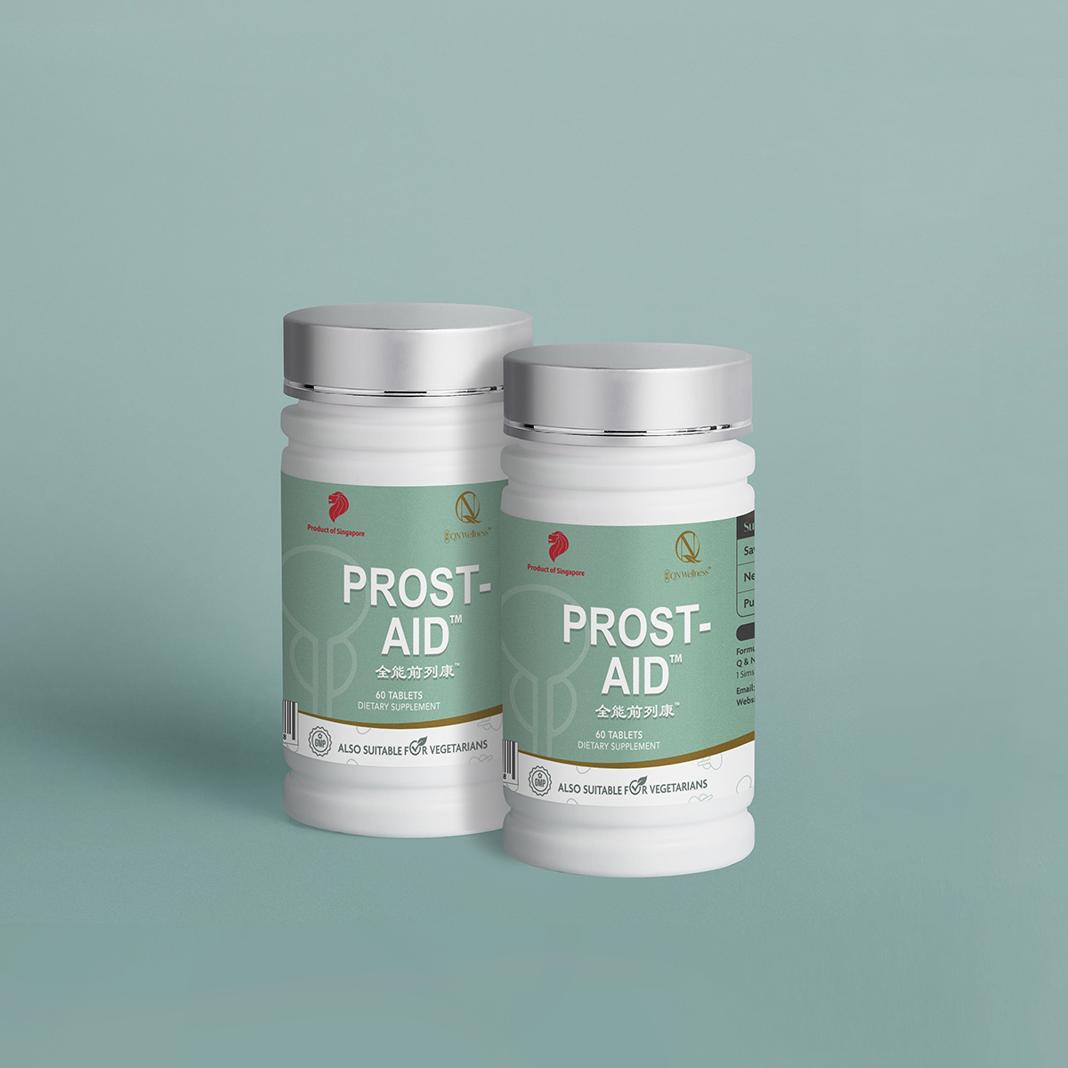 Combo Ưu Đãi Viên Uống Bổ Sung Prost-Aid QN Wellness Chiết Xuất Saw Palmetto Hỗ Trợ Trao Đổi Chất, Tăng Cường Sức Khỏe Tuyến Tiền Liệt & Chức Năng Tiểu Tiện - Hộp 60 Viên x 2