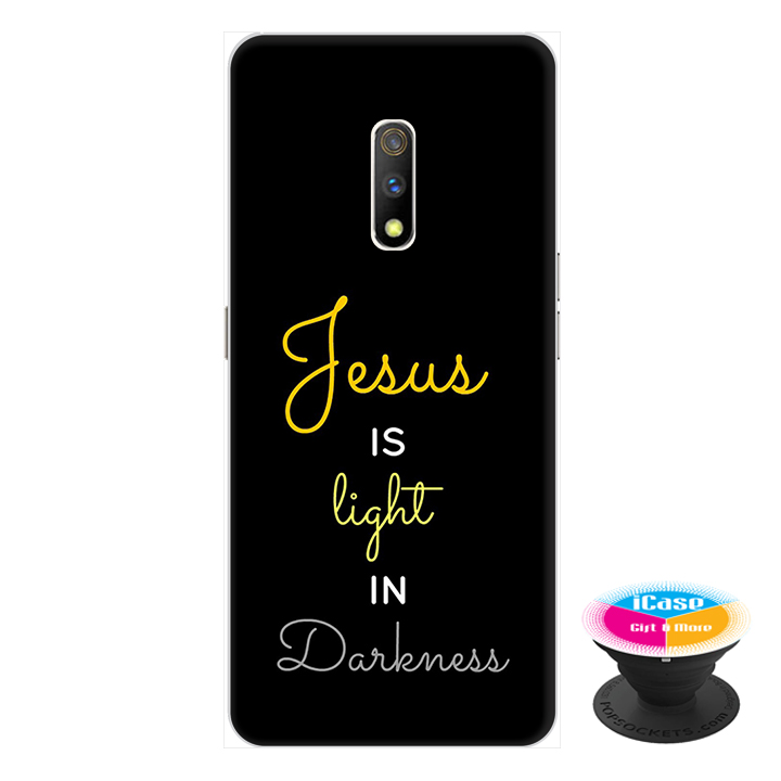 Ốp lưng dành cho điện thoại Realme X hình Jesus Is Light - tặng kèm giá đỡ điện thoại iCase xinh xắn - Hàng chính hãng