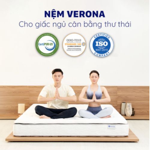 Nệm lò xo túi độc lập Amando Verona 23cm tại Vua Nệm - Cho giấc ngủ cân bằng, trọn vẹn và thư thái