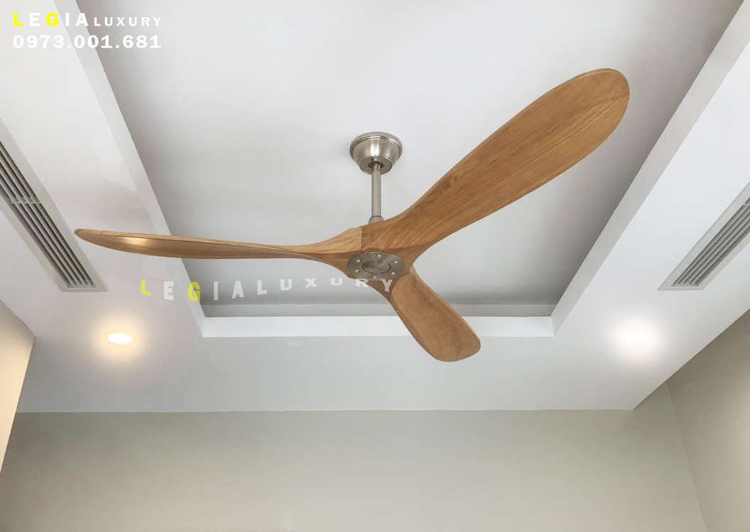 Quạt Trần Trang Trí Phòng Khách Phong Cách Đông Dương LÊ GIA LGFAN713V - Chiều Cao 25cm - Sải Cánh 152cm - Bảo Hành 5 Năm