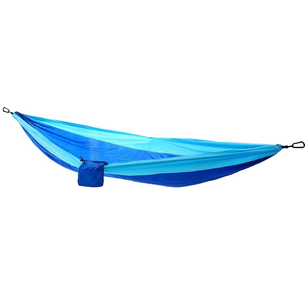 Heavy Duty Double Swing Hammock Foldable Camping Ultralight Sleeping Hanging Bed with Storage Bag