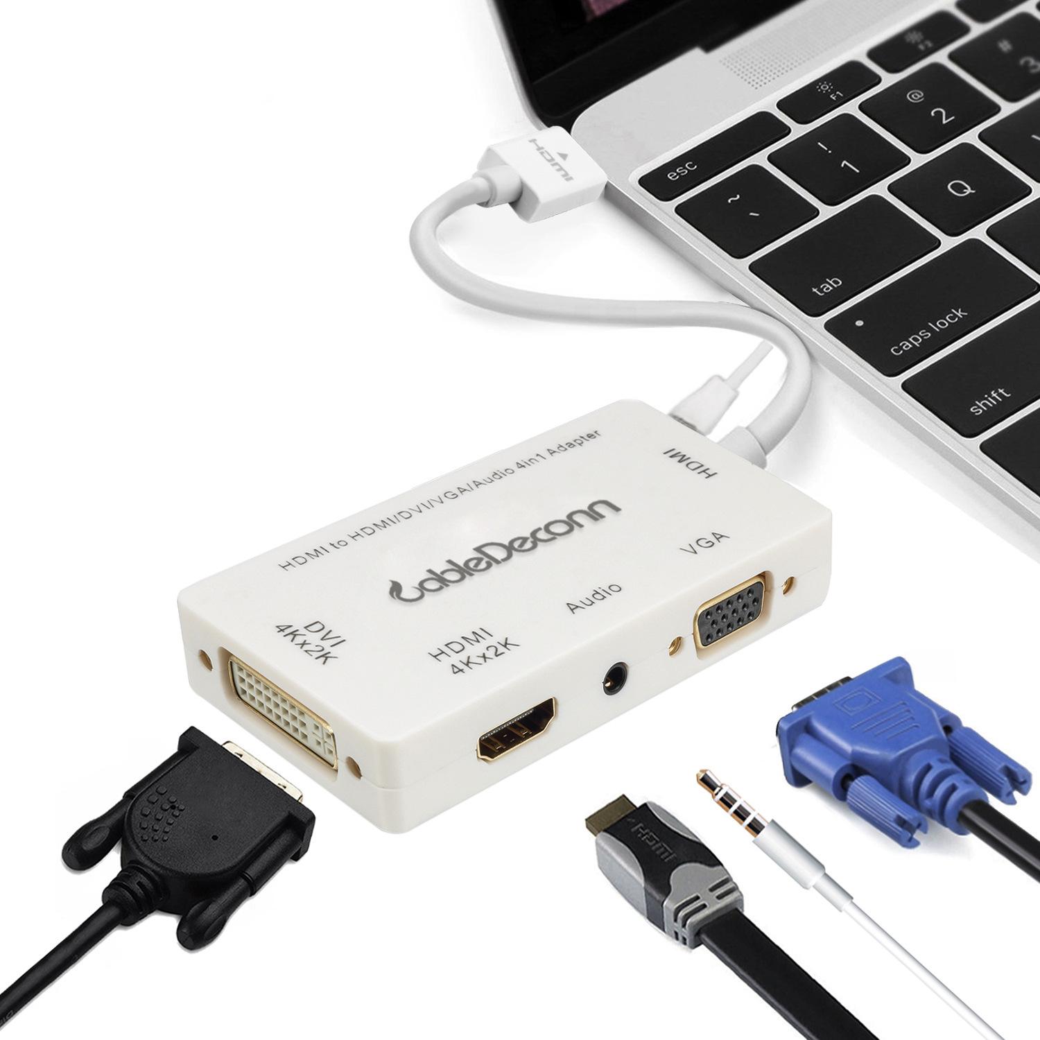Màn hình âm thanh hdmi sang dvi 4Kvga hdmi4K kiểu mới nhất với dây truyền âm thanh ba trong một của băng tần hiển thị khác nhau