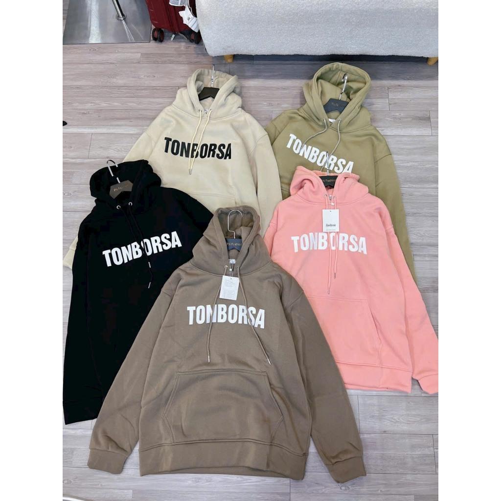 Áo khoác hoodie TONBORSA nỉ dệt xuất khẩu from cồ hàng đẹp xitin-A2124 - Đen