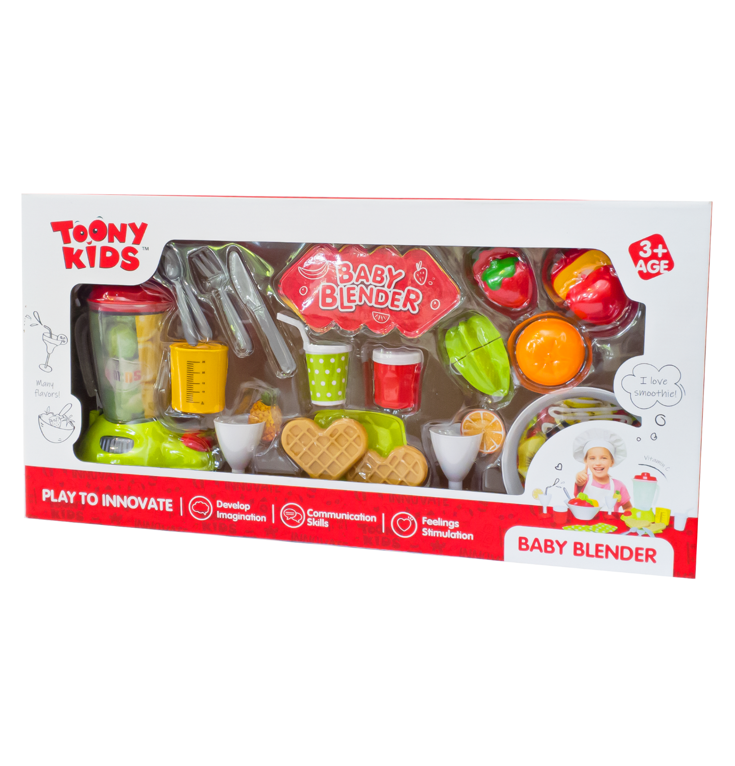 Đồ Chơi Nấu Ăn Bộ Máy Xay Hoa Quả TOONYKIDS - Đồ Chơi Nhà Bếp Cho Bé - Baby Blender TN075 [Tặng Kèm Sticker]