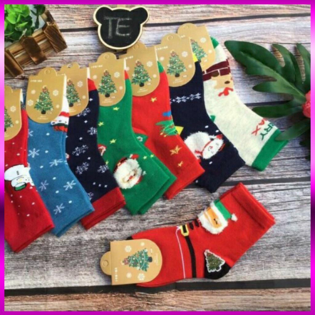 5 đôi Tất Noel giáng sinh an lành cho bé chất đẹp đủ sz 1-12 tuổi