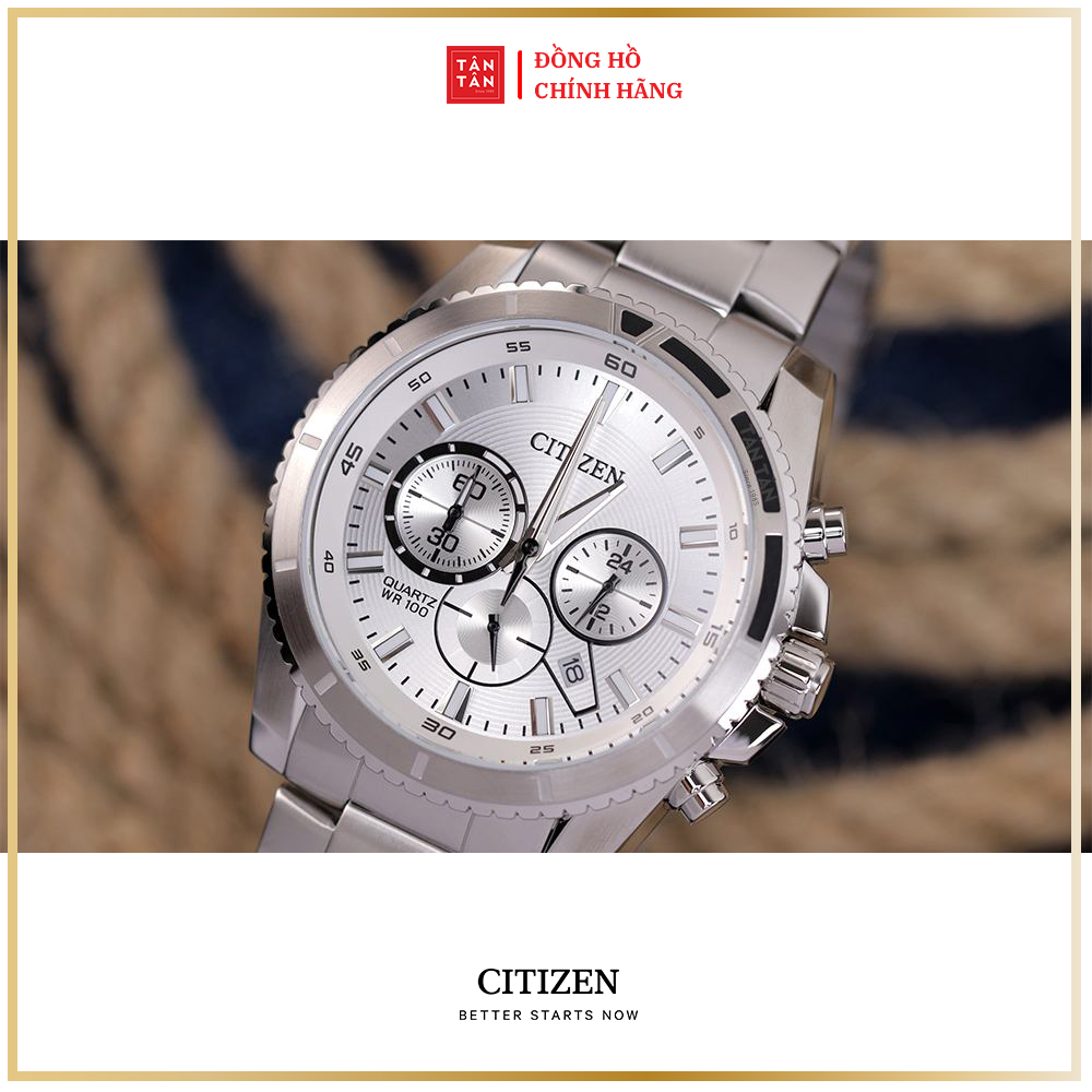 Đồng hồ Nam Citizen Quartz Chronograph AN8200-50A 46.5mm